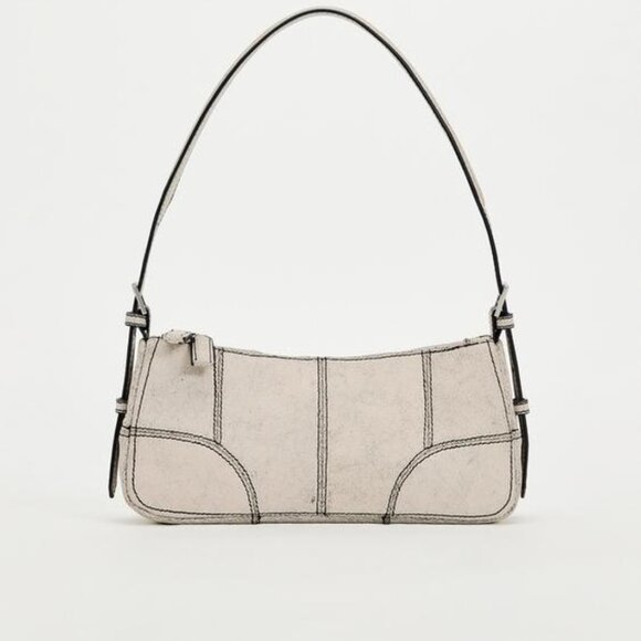 CRACKLED EFFECT MINI SHOULDER BAG - Picture 1 of 5